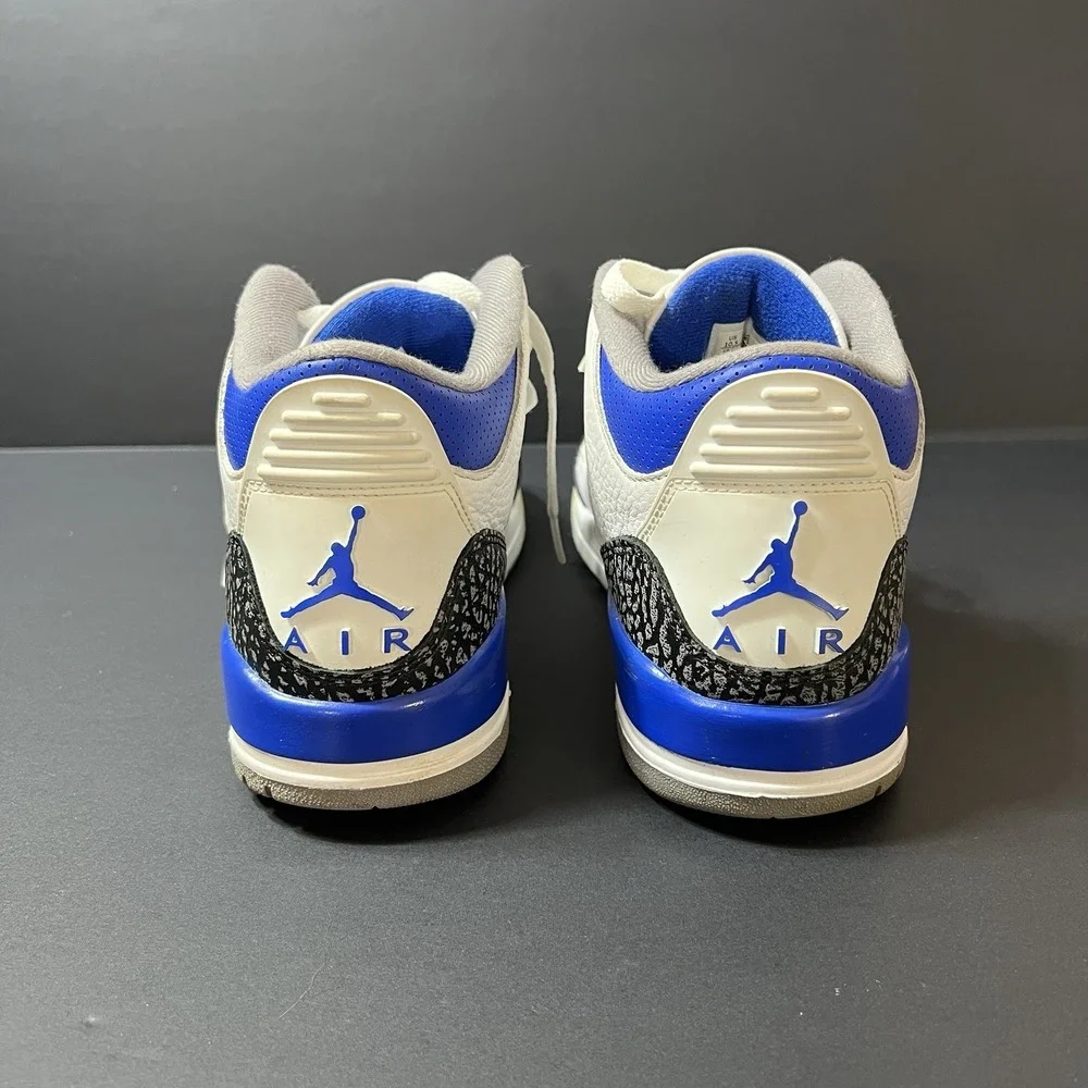 Nike Air Jordan 3 Retro Racer Blue White Black Cement Grey Mens 10.5 CT8532-145